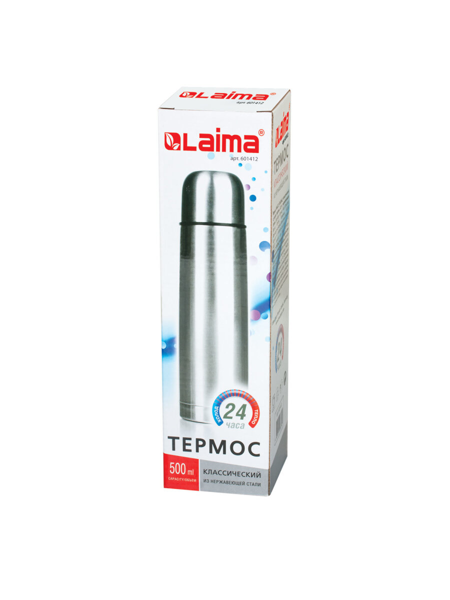 Термос Лайма классический с узким горлом нержавеющая сталь - фото 12