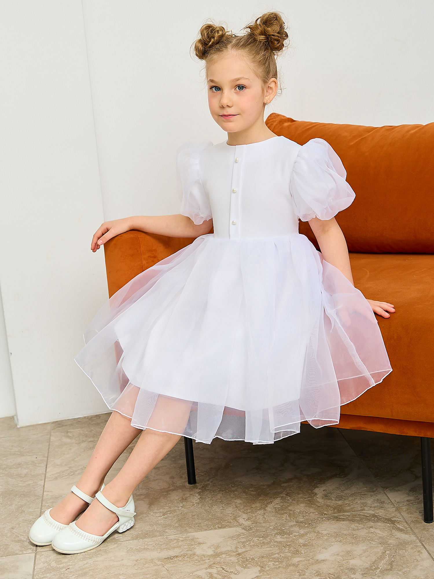 Платье Sofisha kids Plat.organza.white - фото 13