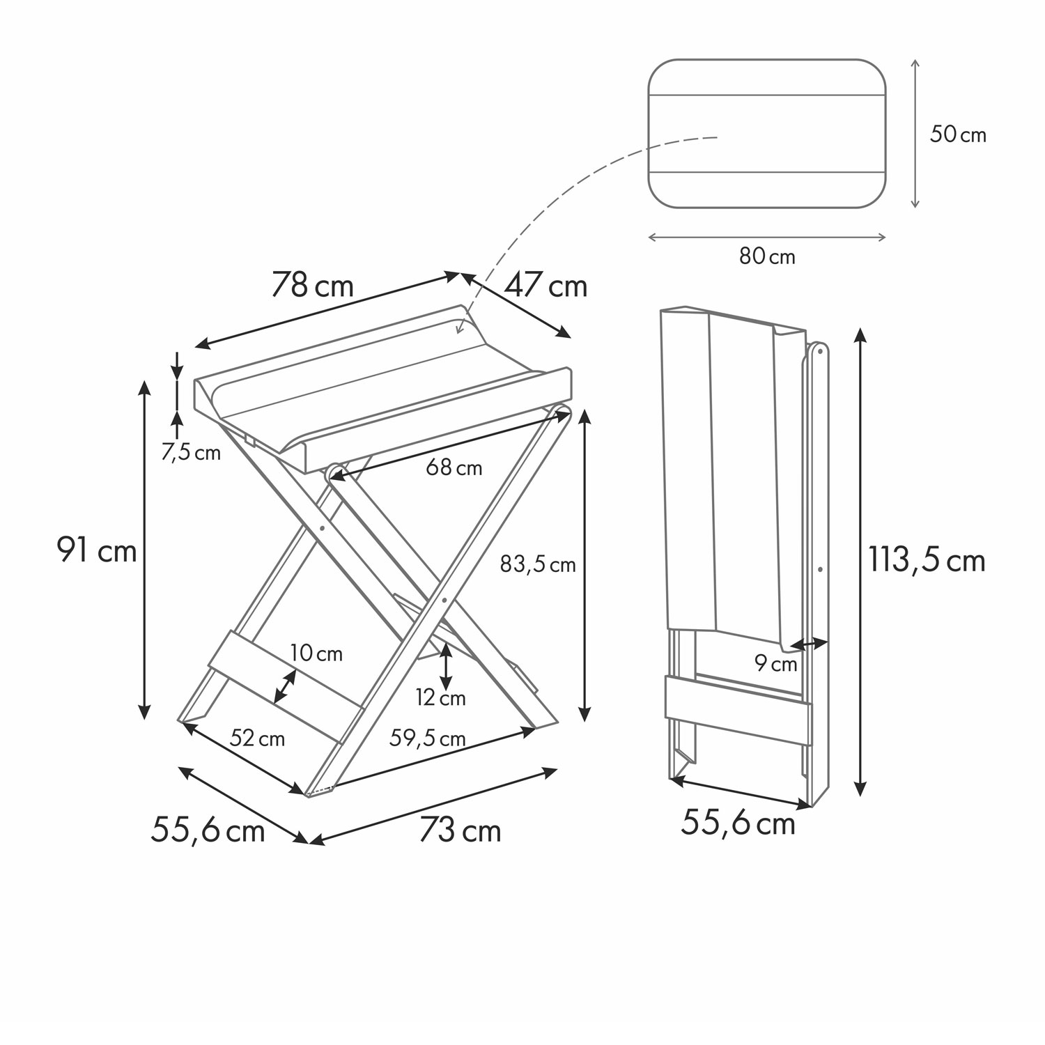 Пеленальный столик Polini kids Звезды - фото 15