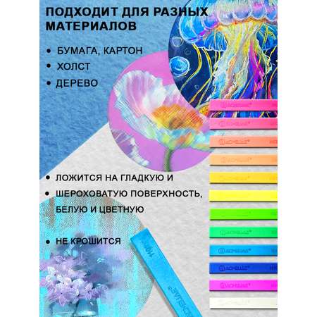 Пастель сухая ACMELIAE 12 шт.