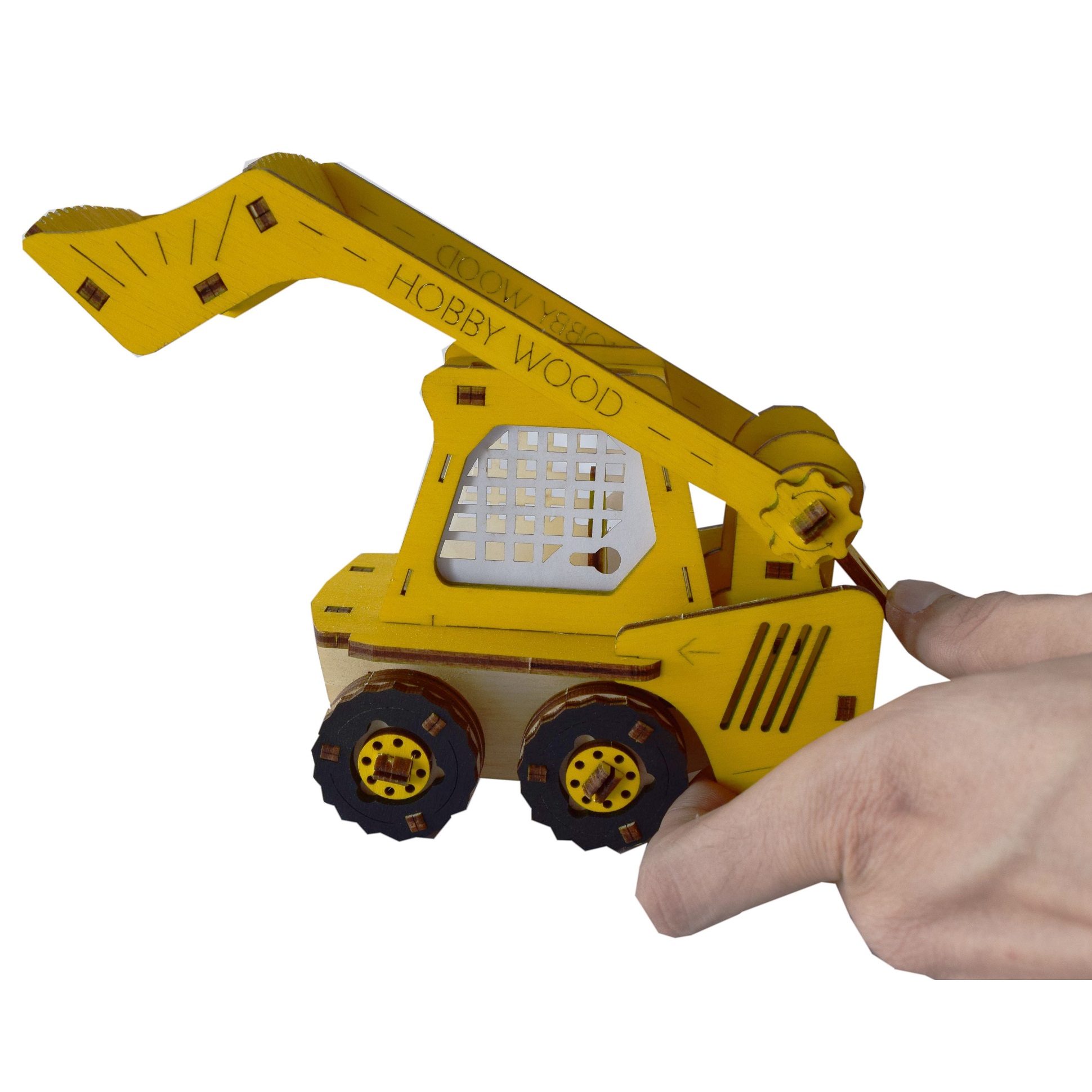 Конструктор HobbyWood Мини-погрузчик деревянный - фото 2