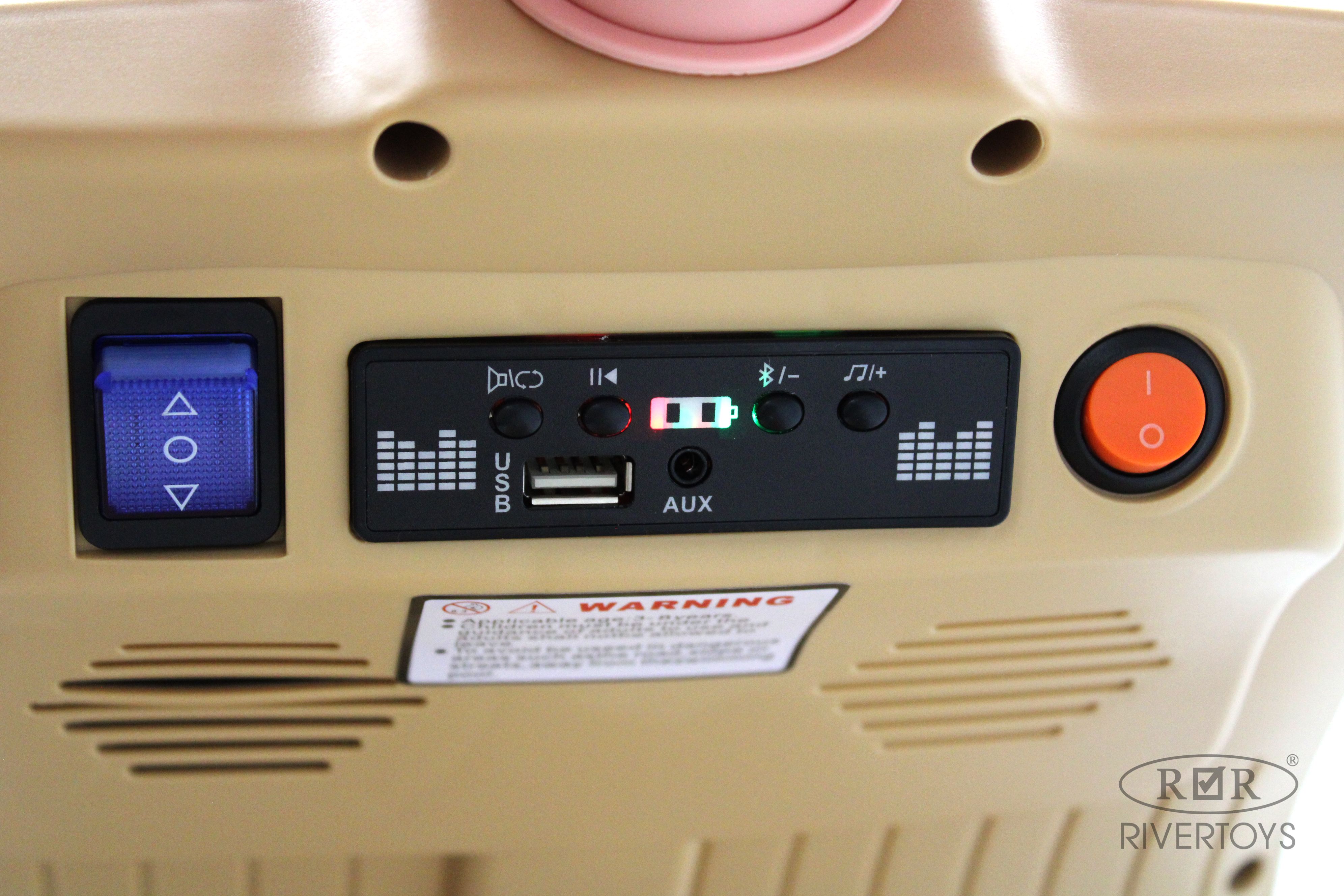 Электромобиль RIVERTOYS K444PX-A-PINK - фото 8