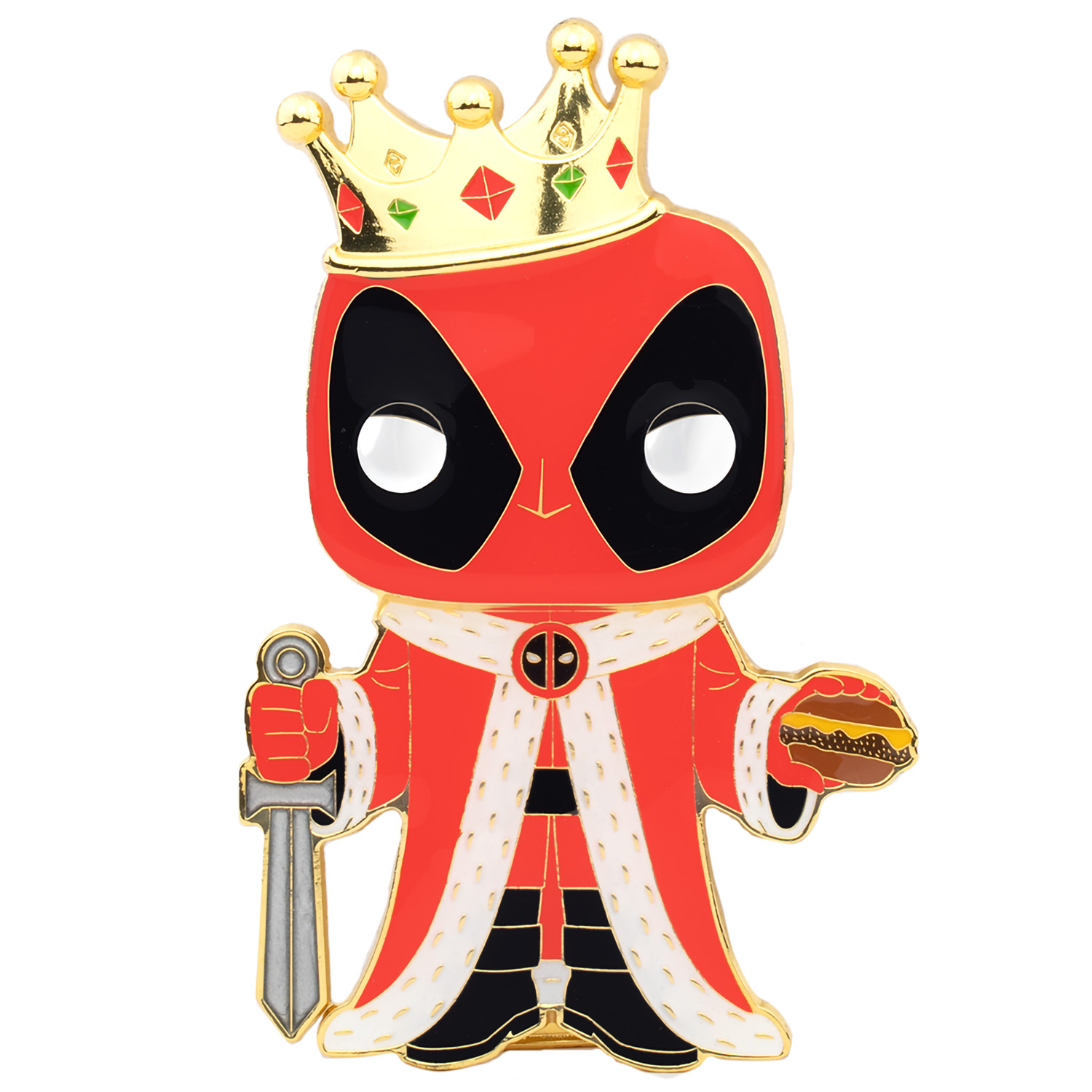 Значок Funko POP! Pin Marvel Deadpool King Deadpool Large Enamel - фото 1