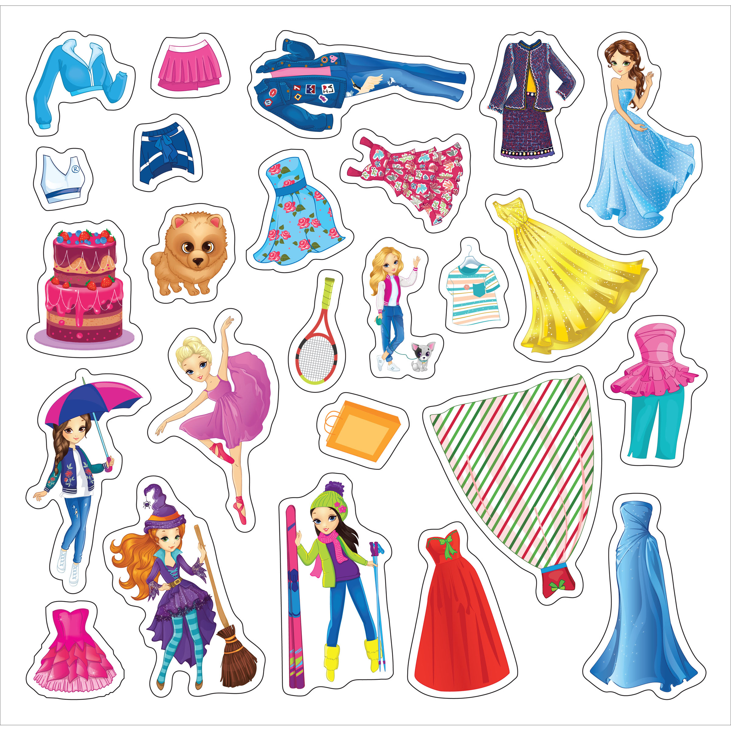 Книга Росмэн Наряди куклу Книга с липучками - фото 5