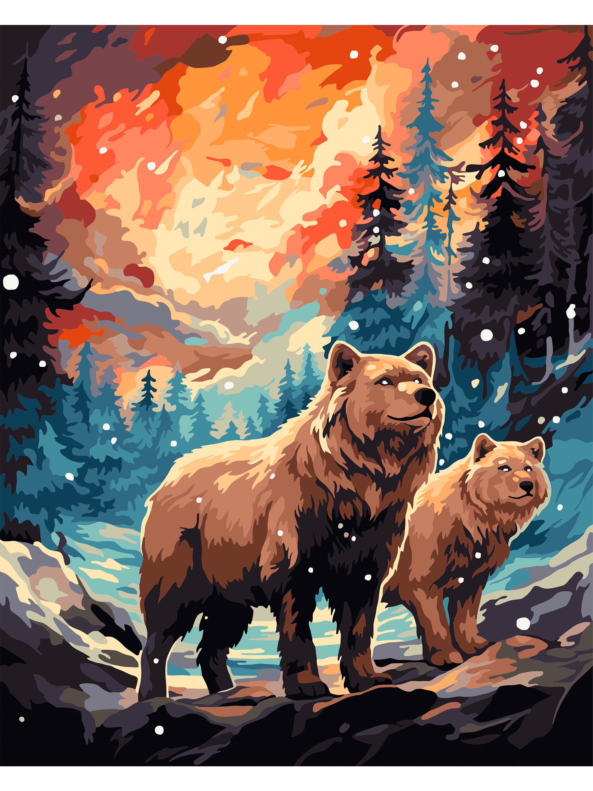 Картина по номерам Hobby Paint Медведи на закате в ассортименте - фото 2