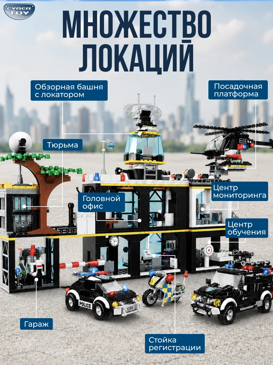 Конструктор CyberToy Оперативная база 1261 дет. - фото 2