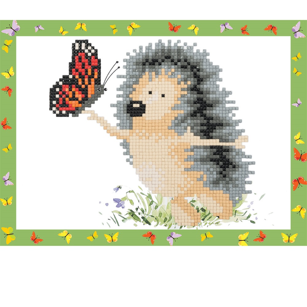 Алмазная мозаика Фрея Ежик с бабочкой - фото 2
