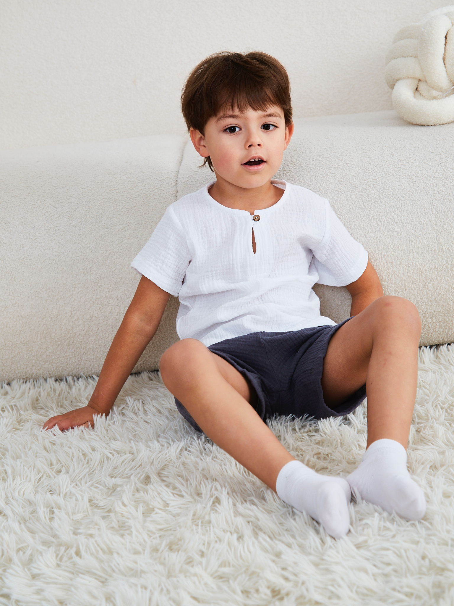 Шорты MOUN Шорты_муслин_темносерый - фото 9