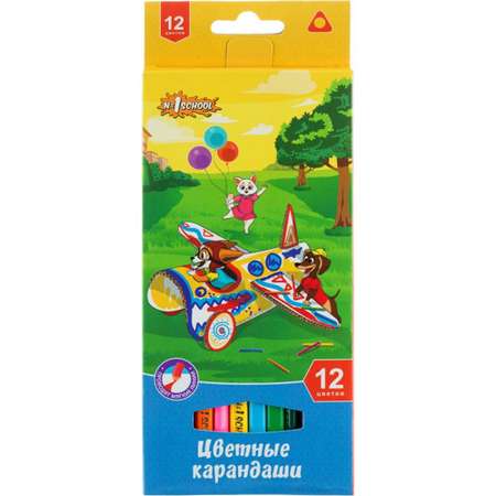 Карандаши цветные №1 School 12 шт.