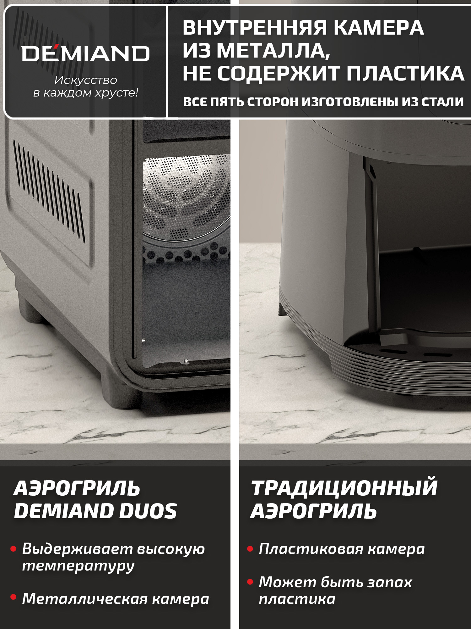 Аэрогриль DEMIAND Duos с Wi-Fi 14 л - фото 18