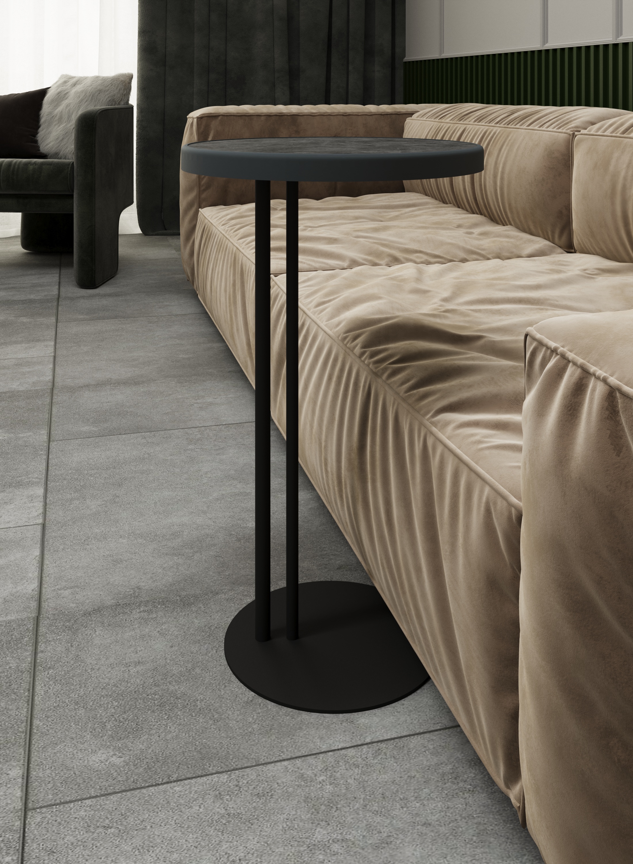 Стол журнальный SLINE Кальяри дарк графит черный - фото 3