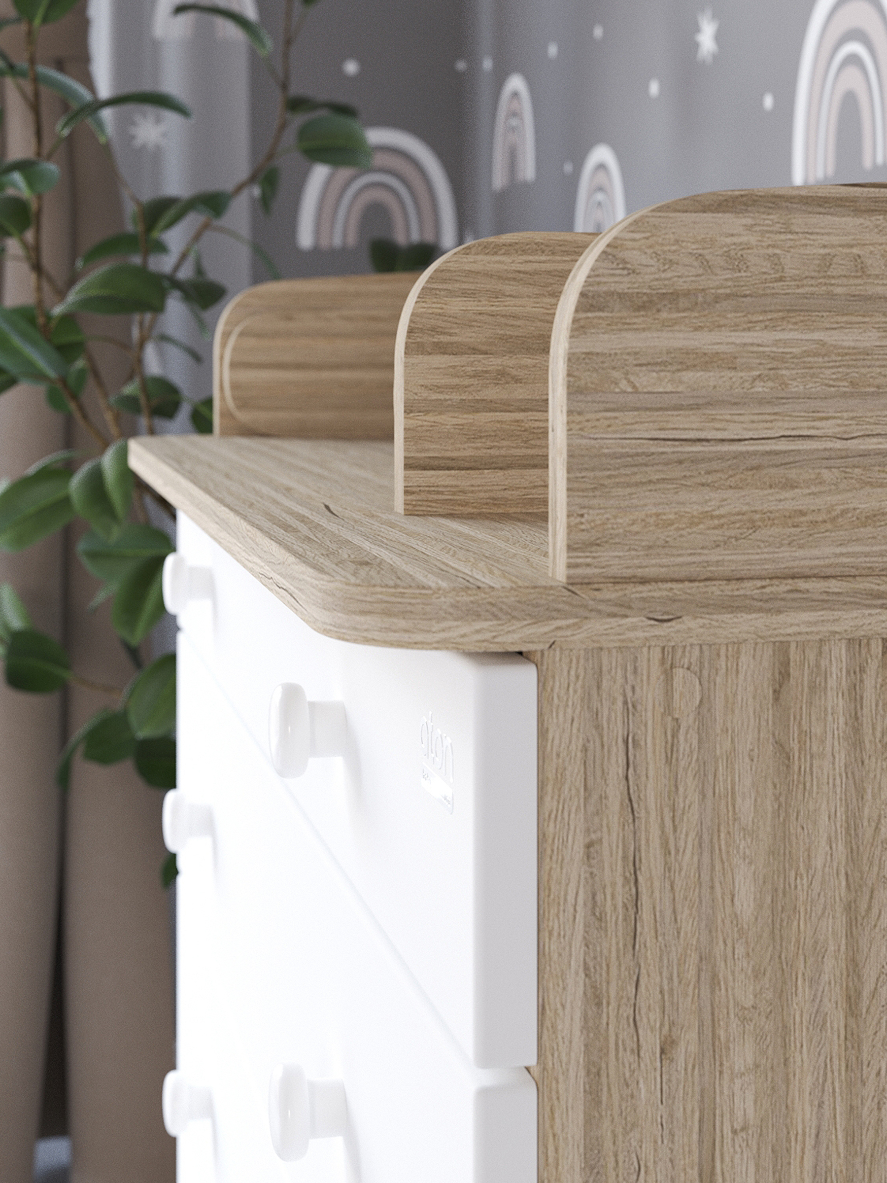 Комод пеленальный Aton Maks дуб тонсберг-белый софт - фото 7