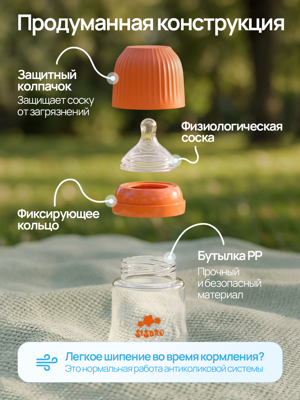 Бутылочка SISBRO 180 мл - фото 4