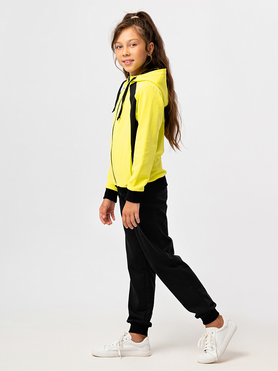 Спортивный костюм RODOS М-258/черный_салатовый - фото 3