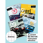 Тетрадь BG клетка 40 лист. 4 шт.
