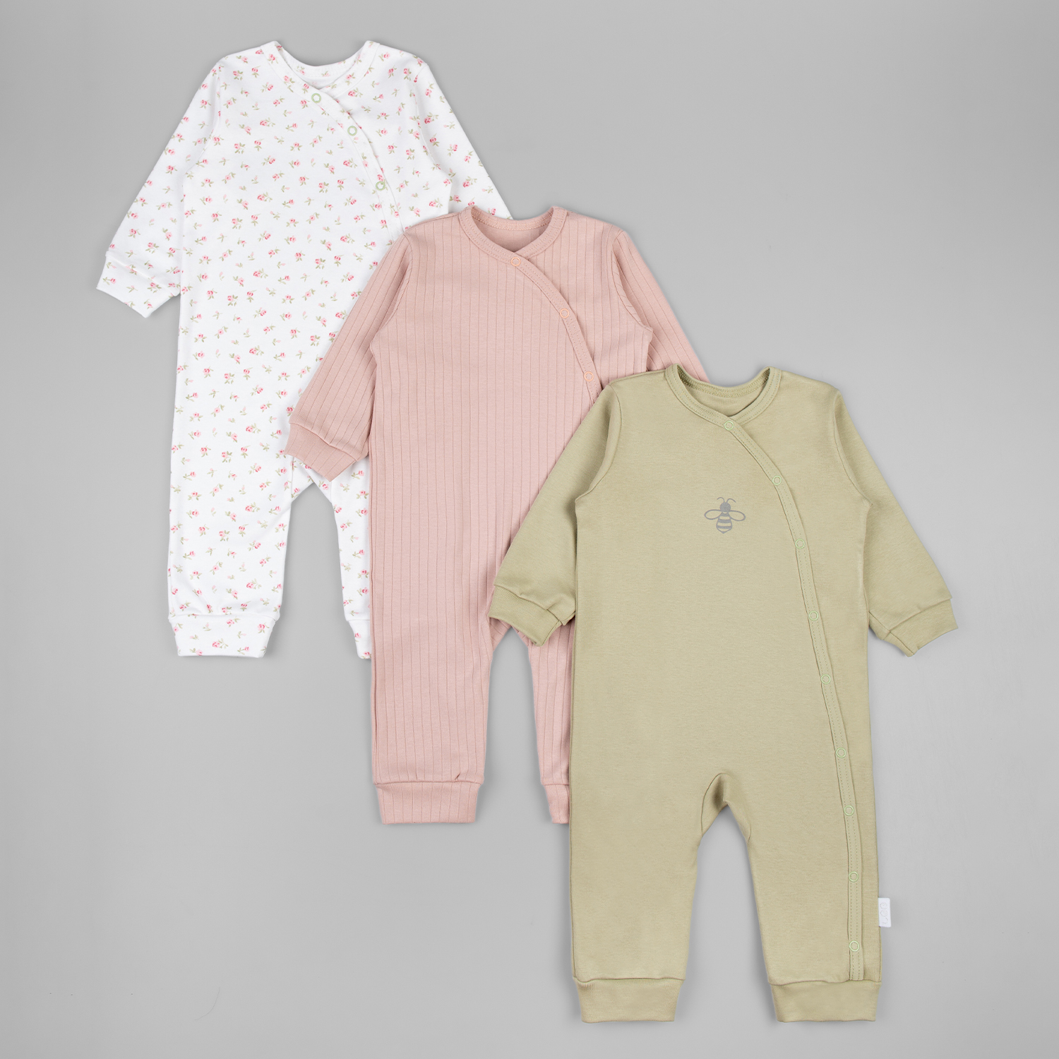 Комбинезон 3 шт LEO 1001А-19_миндальный/оливковый - фото 15