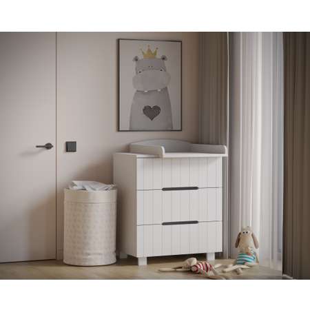Детский пеленальный комод Incanto Vikki 800/3 цвет белый