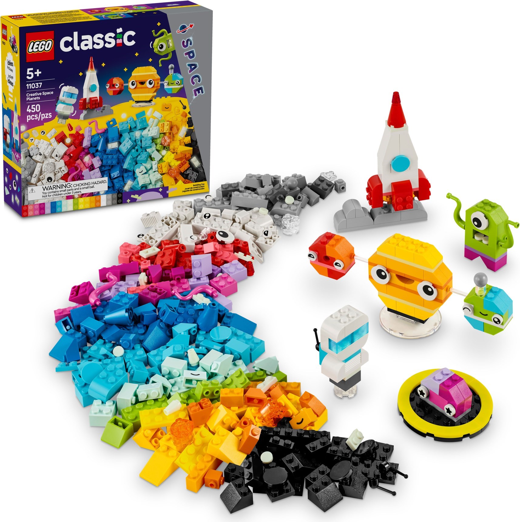 Изображение товара Конструктор LEGO Classic Креативные космические планеты 143 детали Изображение товара Конструктор LEGO Classic Креативные космические планеты 143 детали