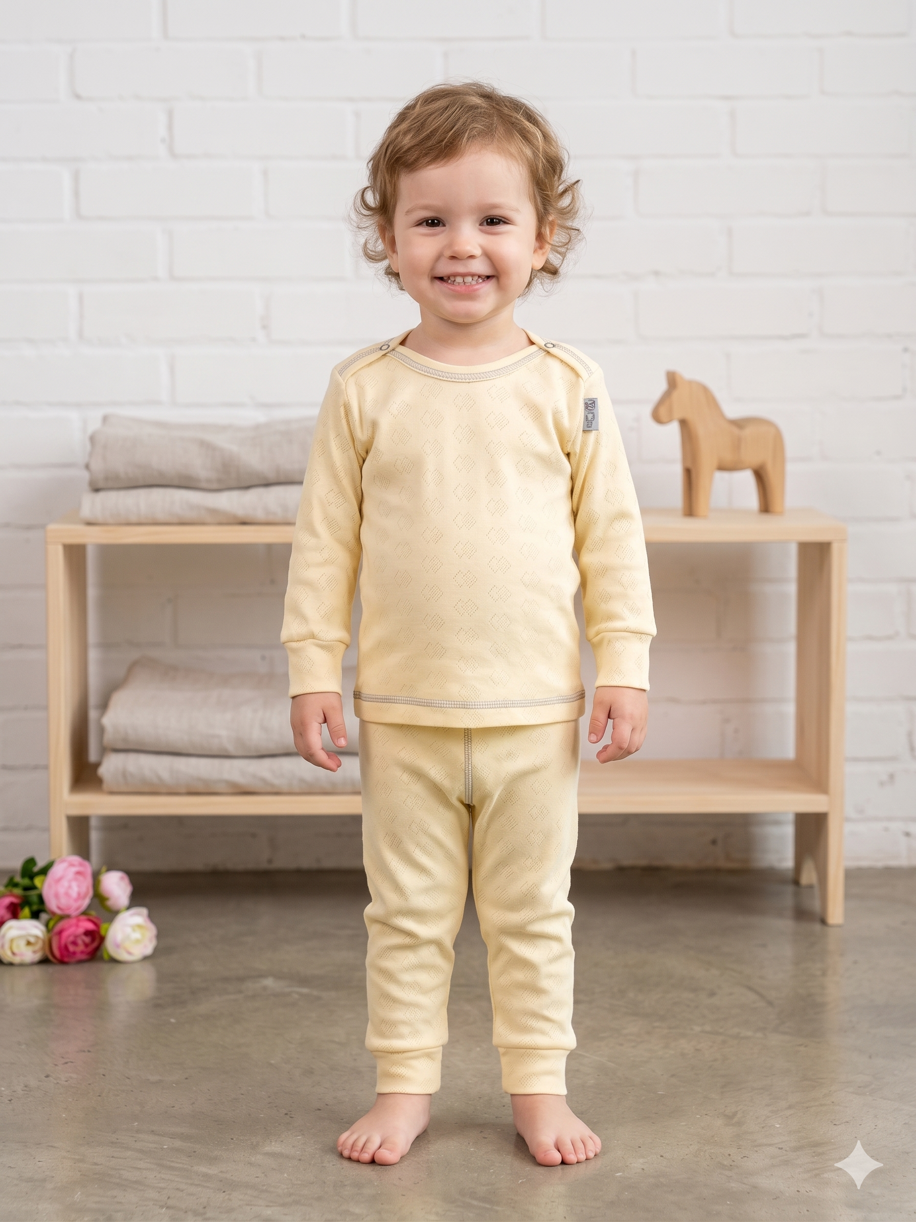 Изображение товара Пижама детская ТРИЯ 74 из 100 хлопка для мальчиков и девочек комфортная и дышащая