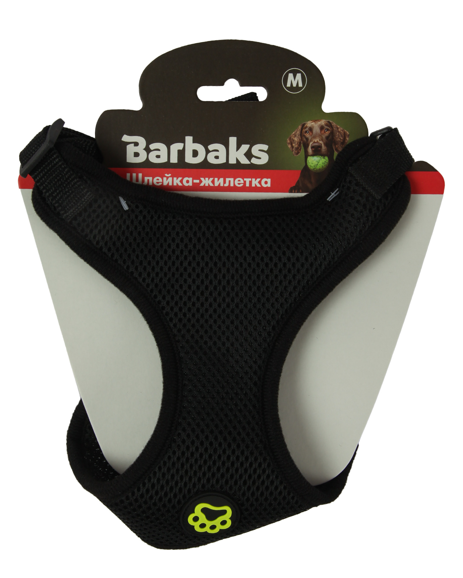 Шлейка-жилетка для собак Barbaks Чёрная сетка M шея 36см грудь 42-56см - фото 6