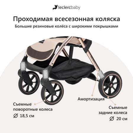 Коляска прогулочная Leclerc Influencer Sand chocolate