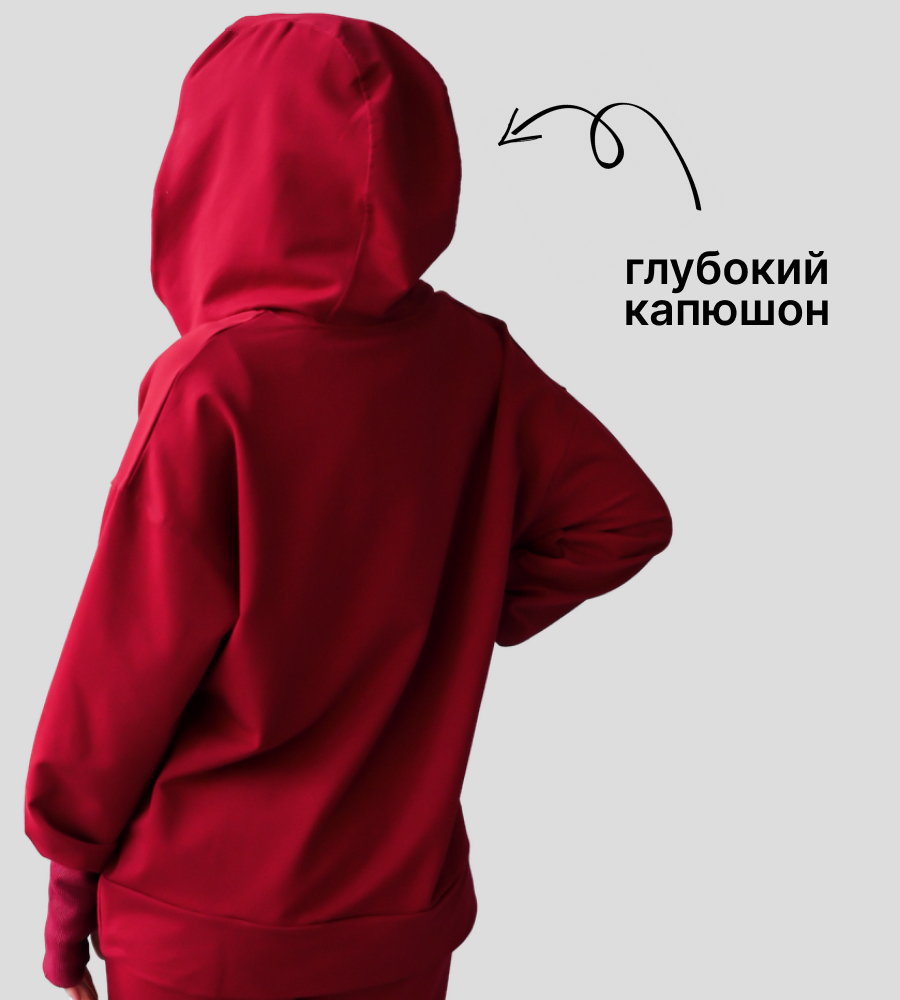 Костюм M and L kids Т1/1499 бордовый - фото 8