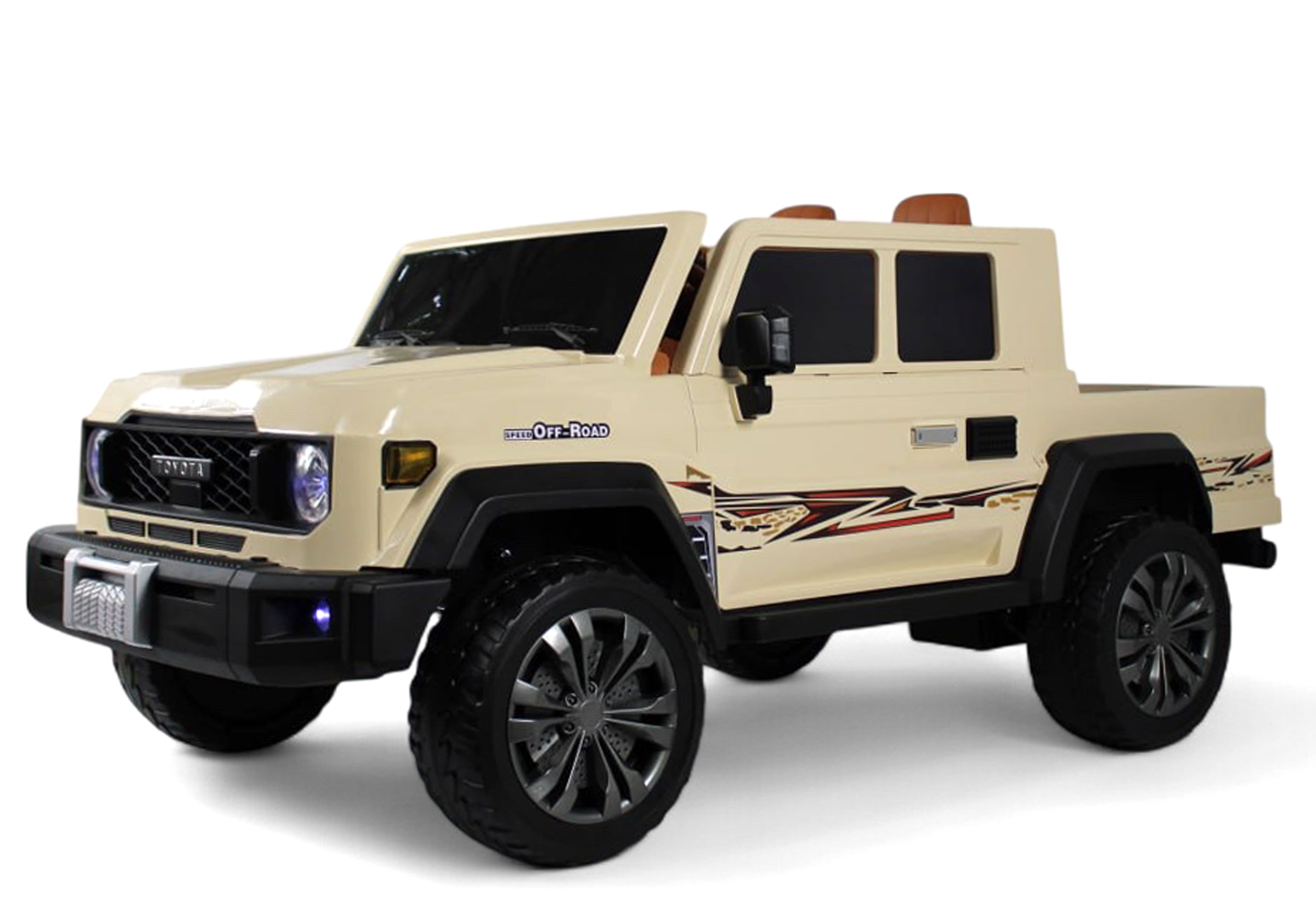 Электромобиль RIVERTOYS E555KX-PICKUP-KHAKI С пультом ДУ - фото 1