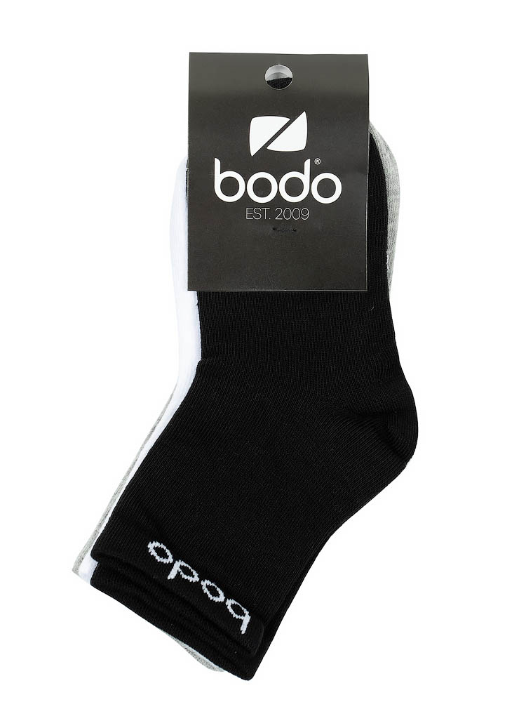 Носки 3 пары Bodo 26-8MUM_белый/черный/серый - фото 2