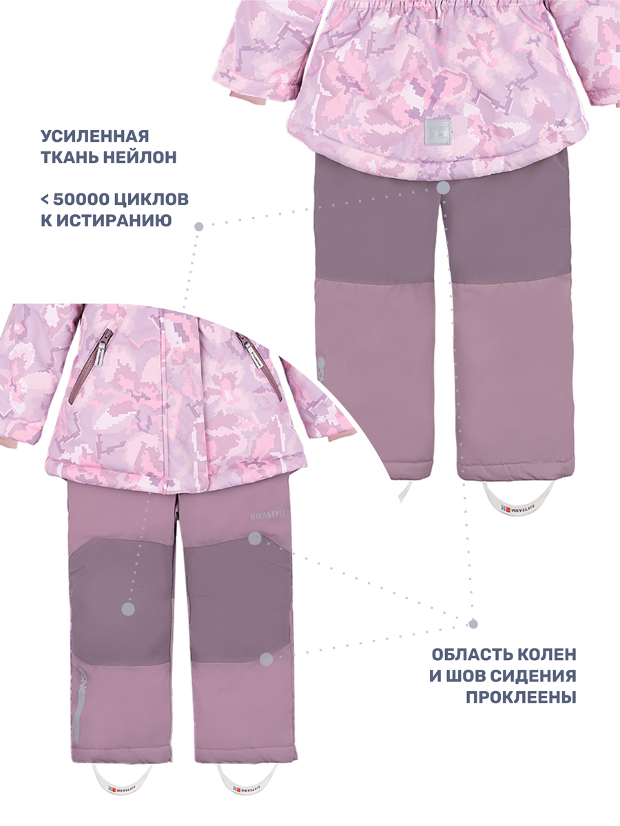 Куртка и полукомбинезон NIKASTYLE 7з0624 роза/орхидея - фото 9