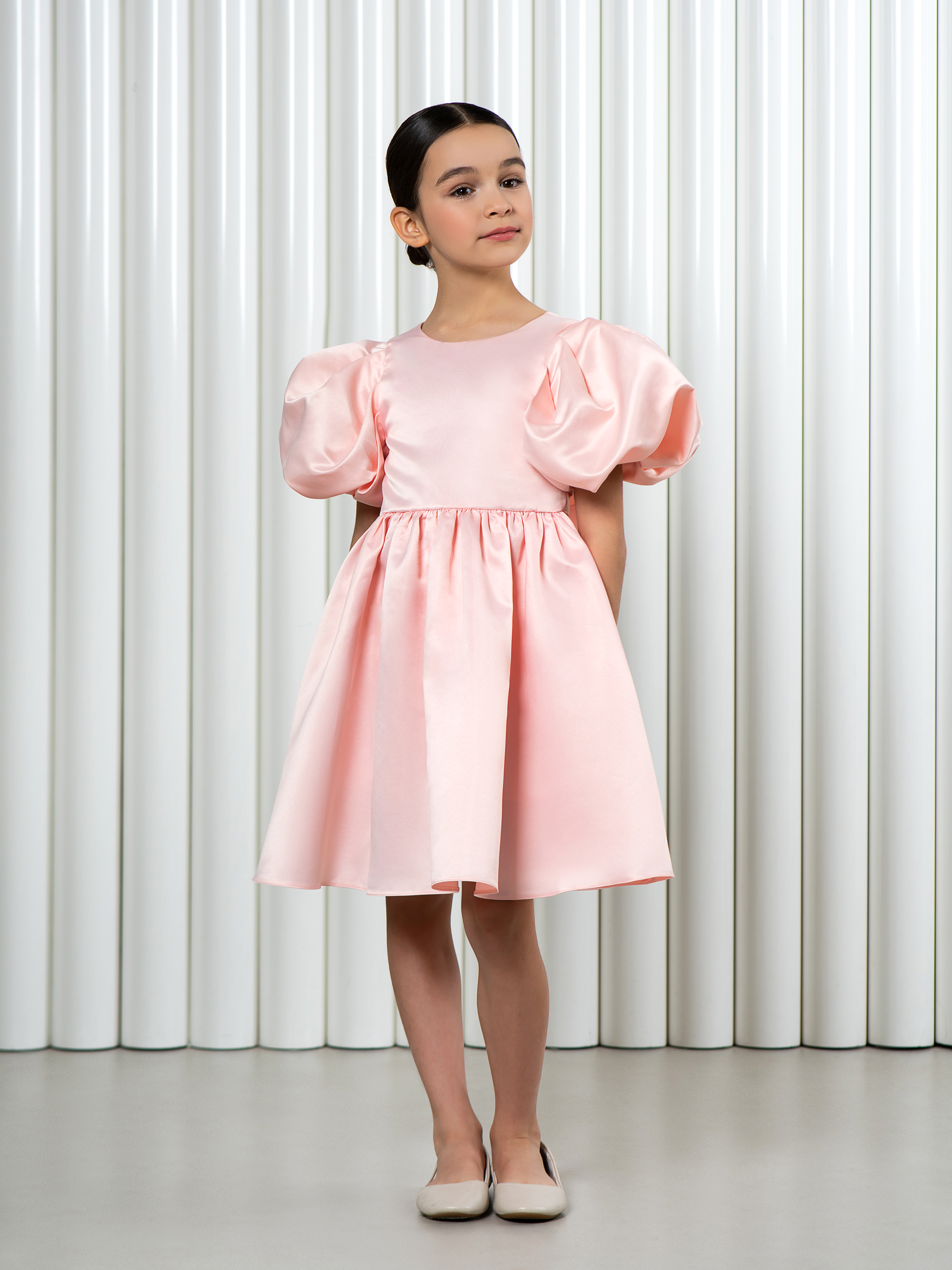 Платье LisaWeta D-143 розовый персик - фото 1