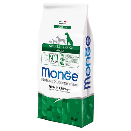 Корм для собак MONGE Dog Maxi крупных пород 12кг