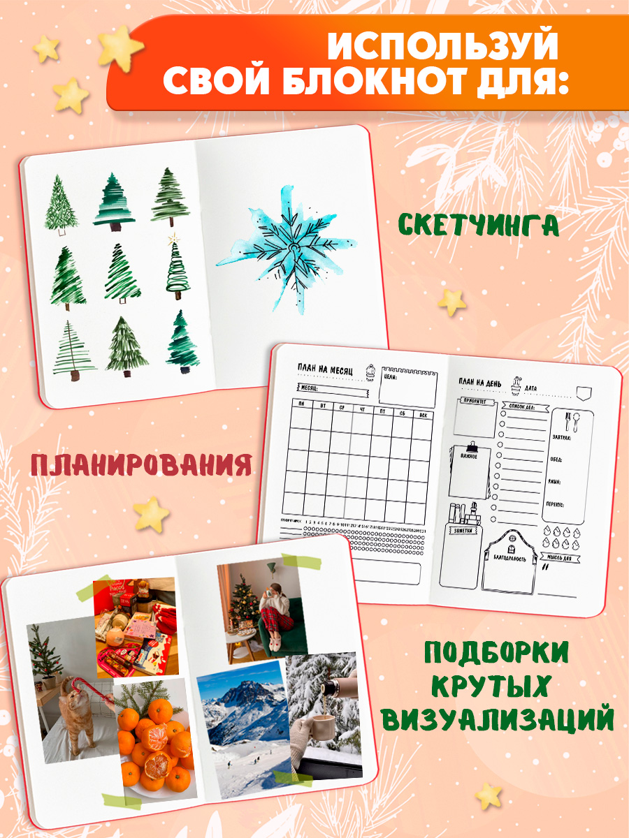 Скетчбук Проф-Пресс Новогодний А5. Пряники А5 64 лист. 1 шт. - фото 3