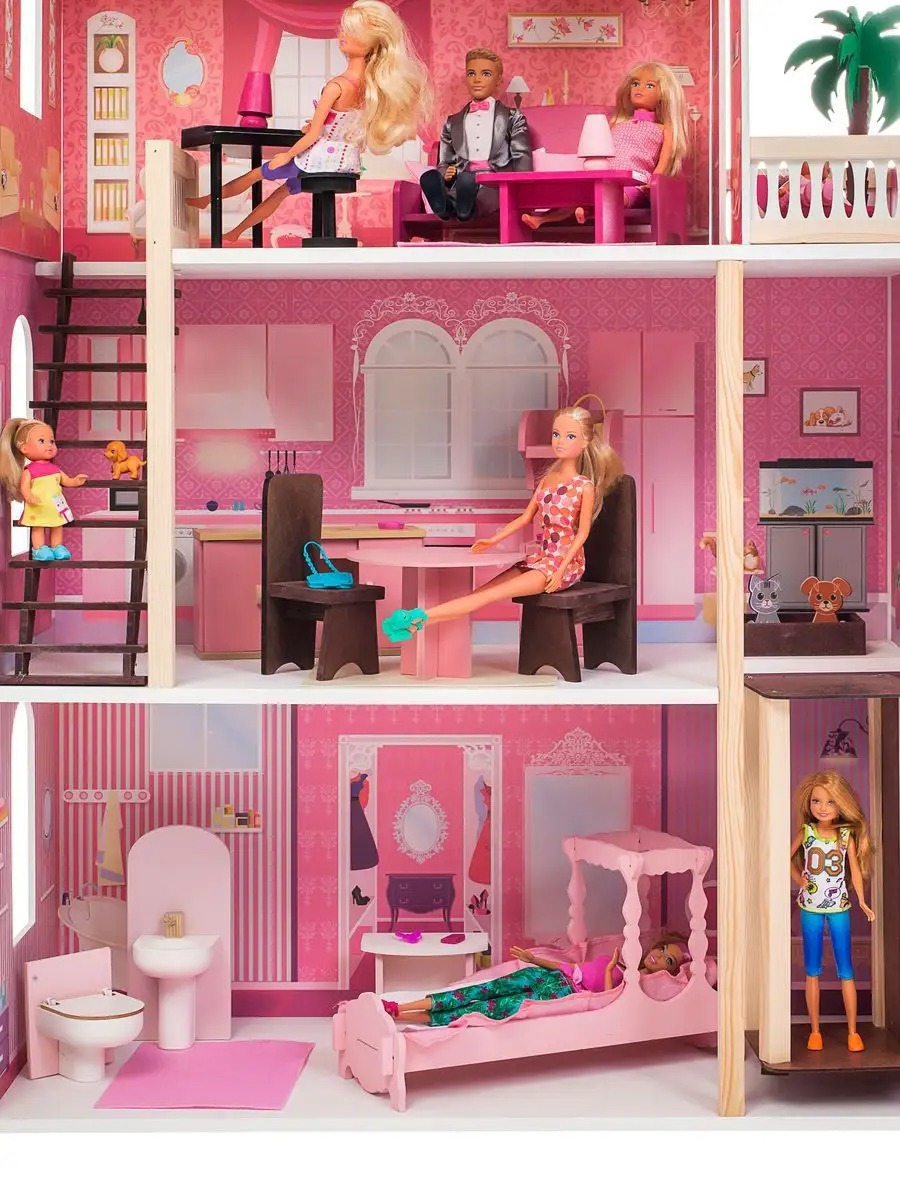 Домик для кукол PAREMO 105 см с мебелью PD318-03 - фото 7