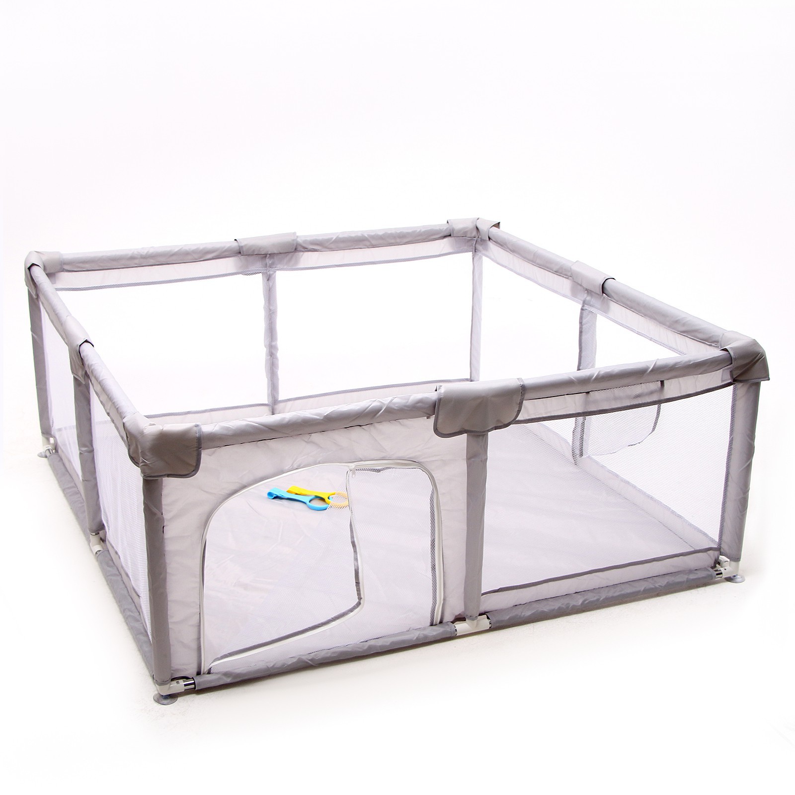 Манеж детский BabyCare «Серый» 150х150х68 см 9717863 - фото 9