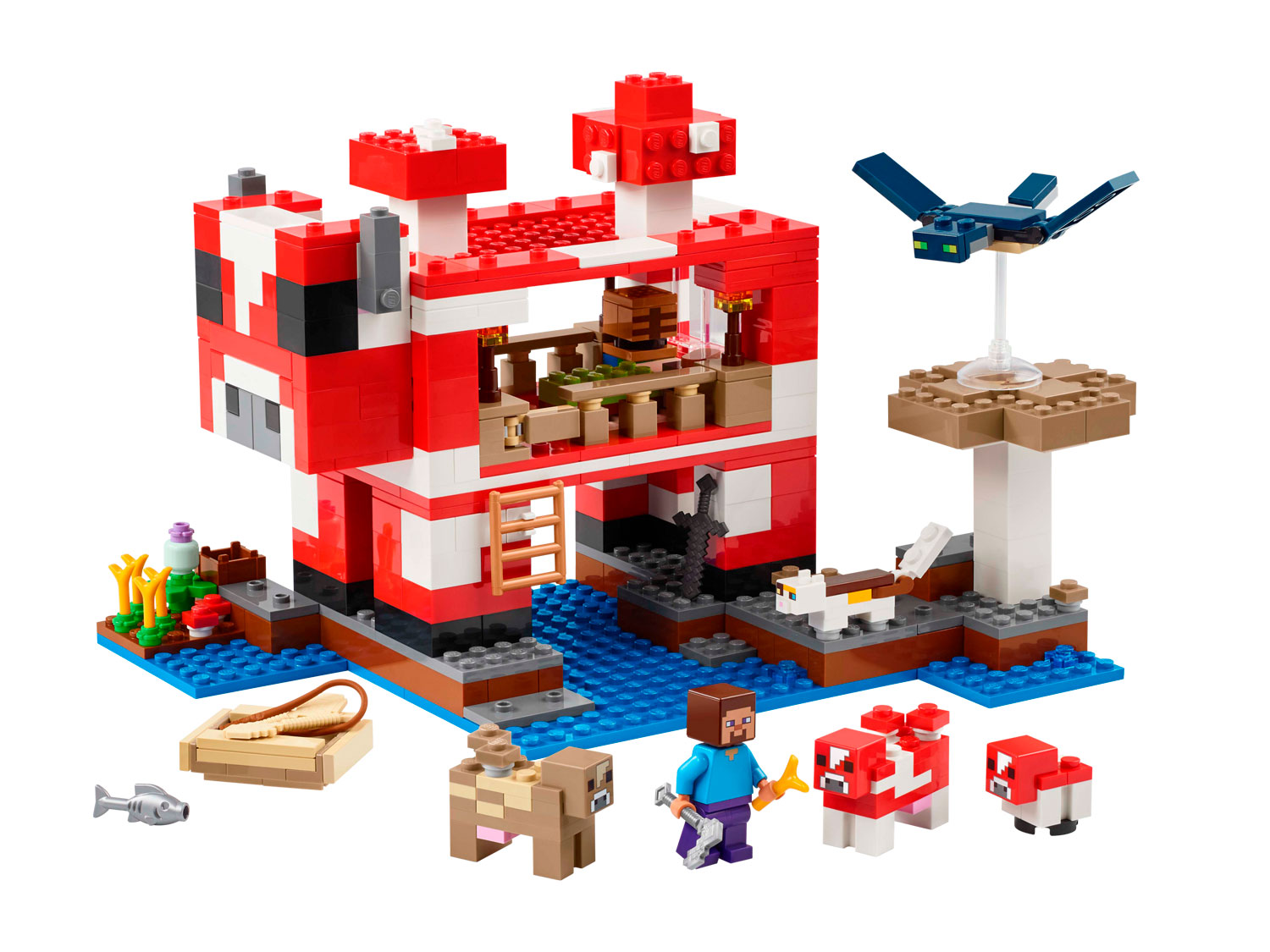Конструктор LEGO Minecraft Большой Грибной Дом 500 дет. - фото 6