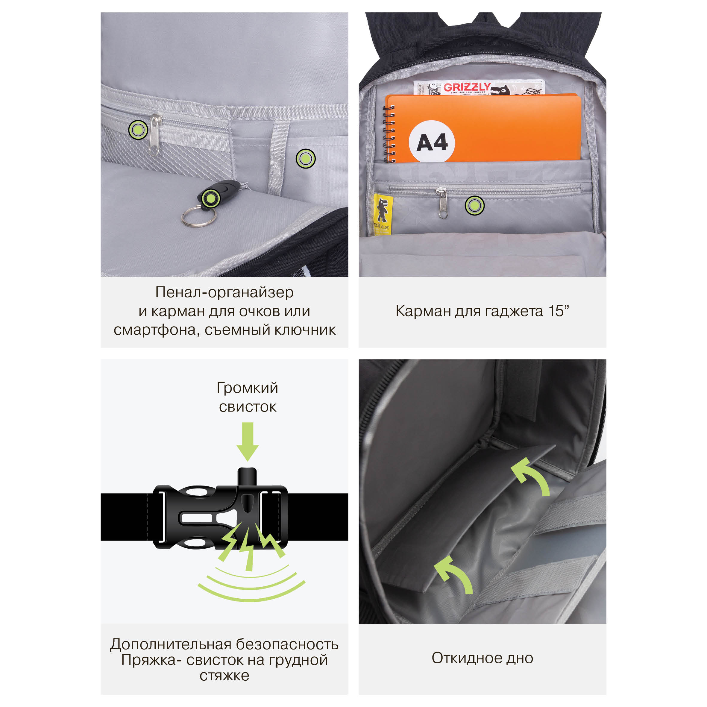 Рюкзак Grizzly для девочки - фото 12