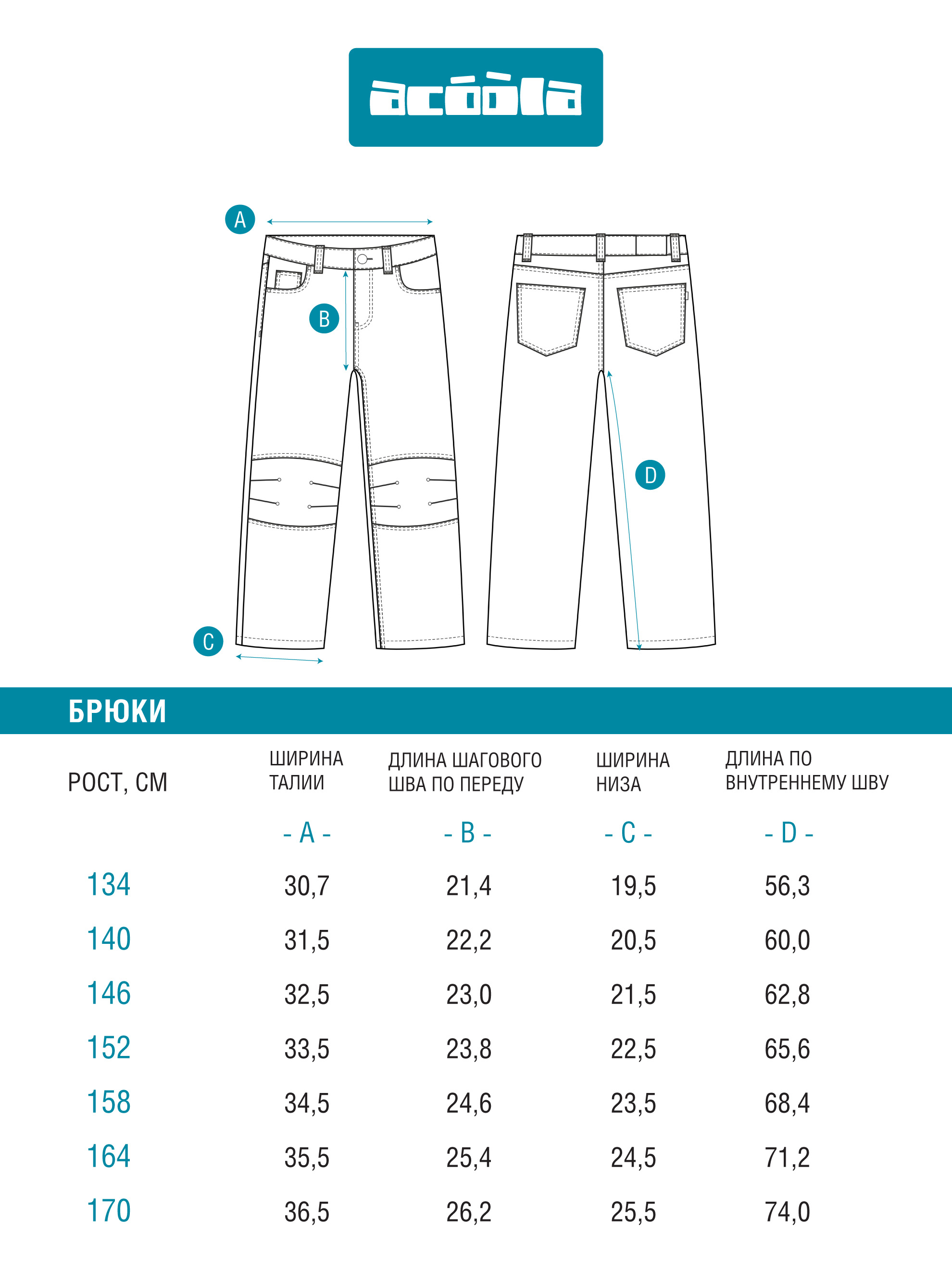 Джинсы Acoola 20110440103_0093149 - фото 9