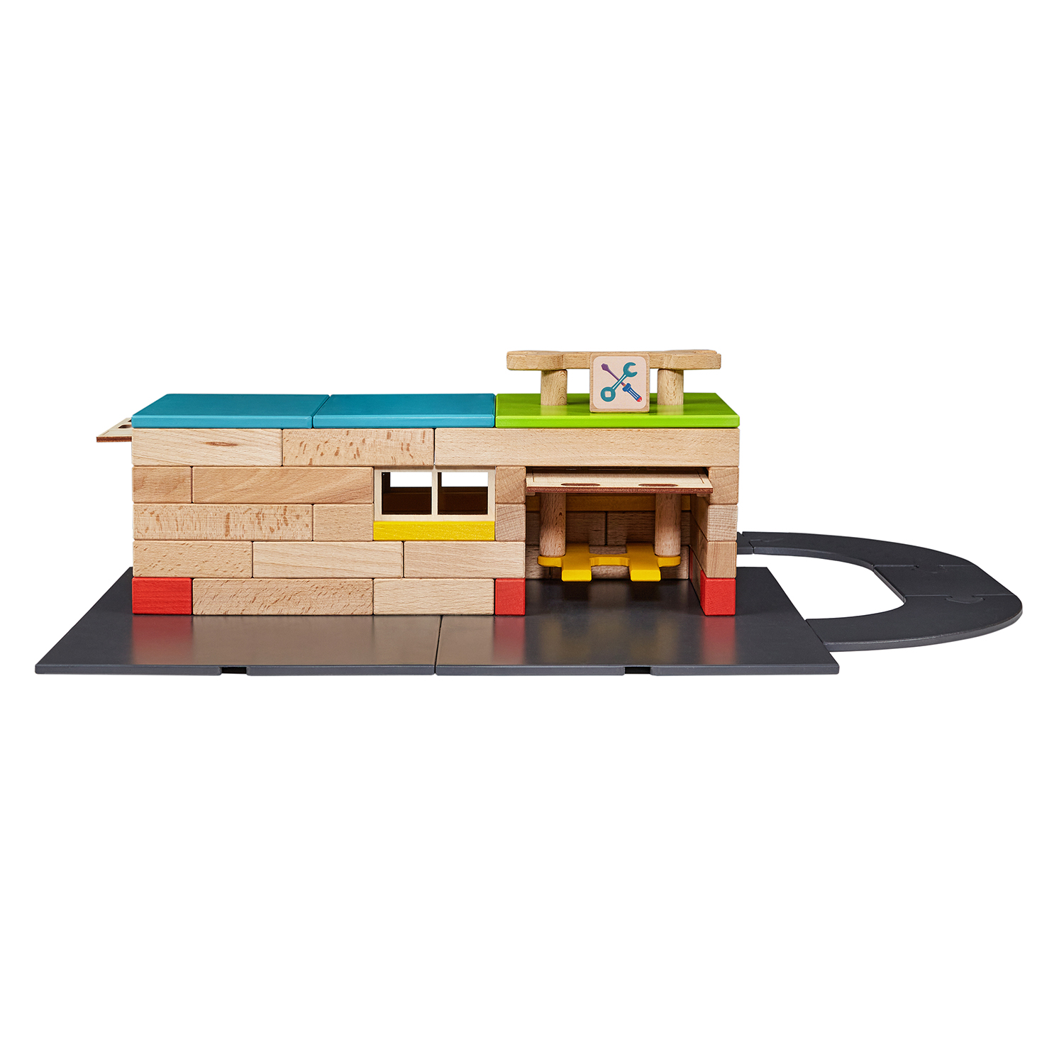 Конструктор WOOD BLOCKS Транспарк деревянный - фото 25