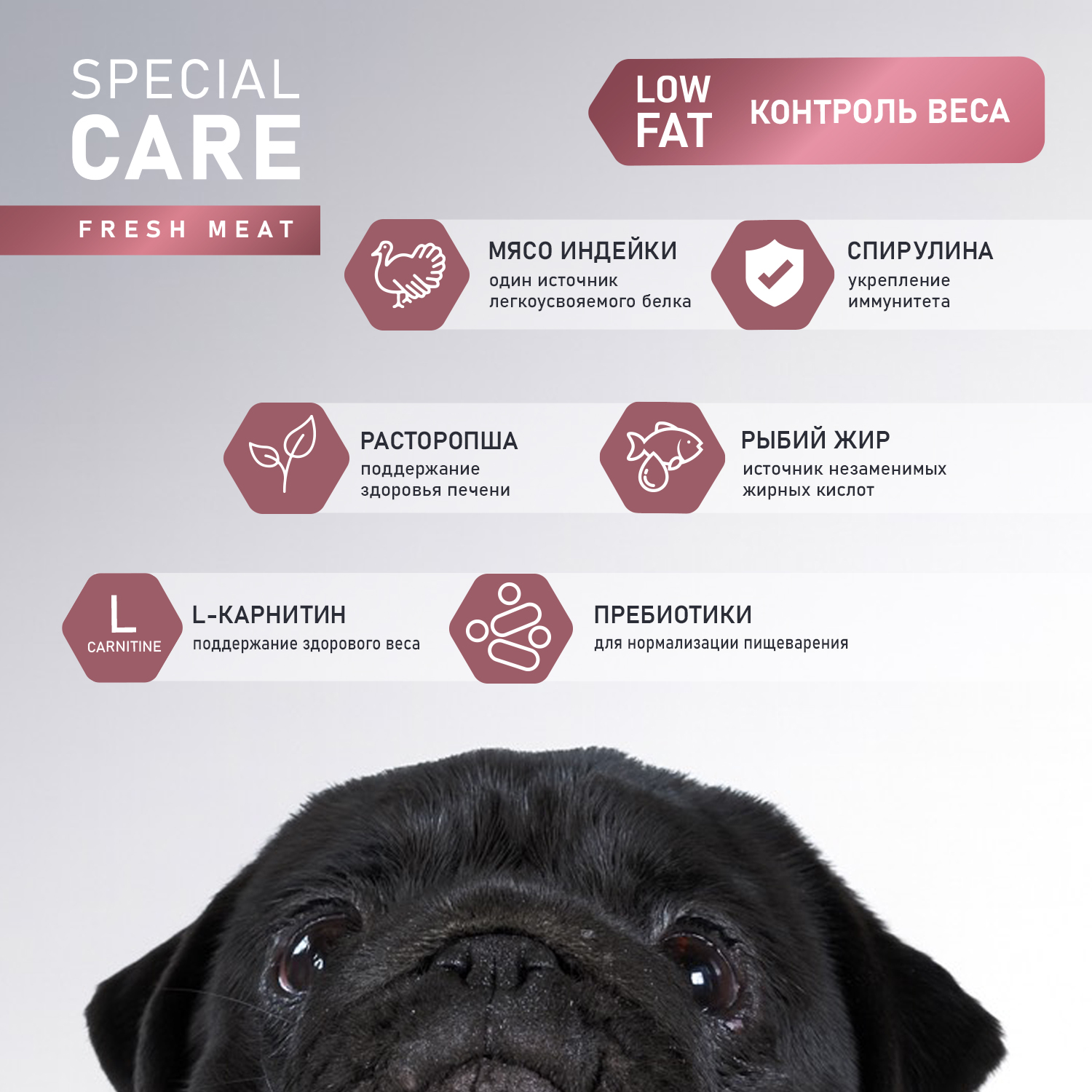 Корм для взрослых собак всех пород AWARD Special Care Weight Control для контроля веса со свежим мясом индейки сухой 12кг - фото 4