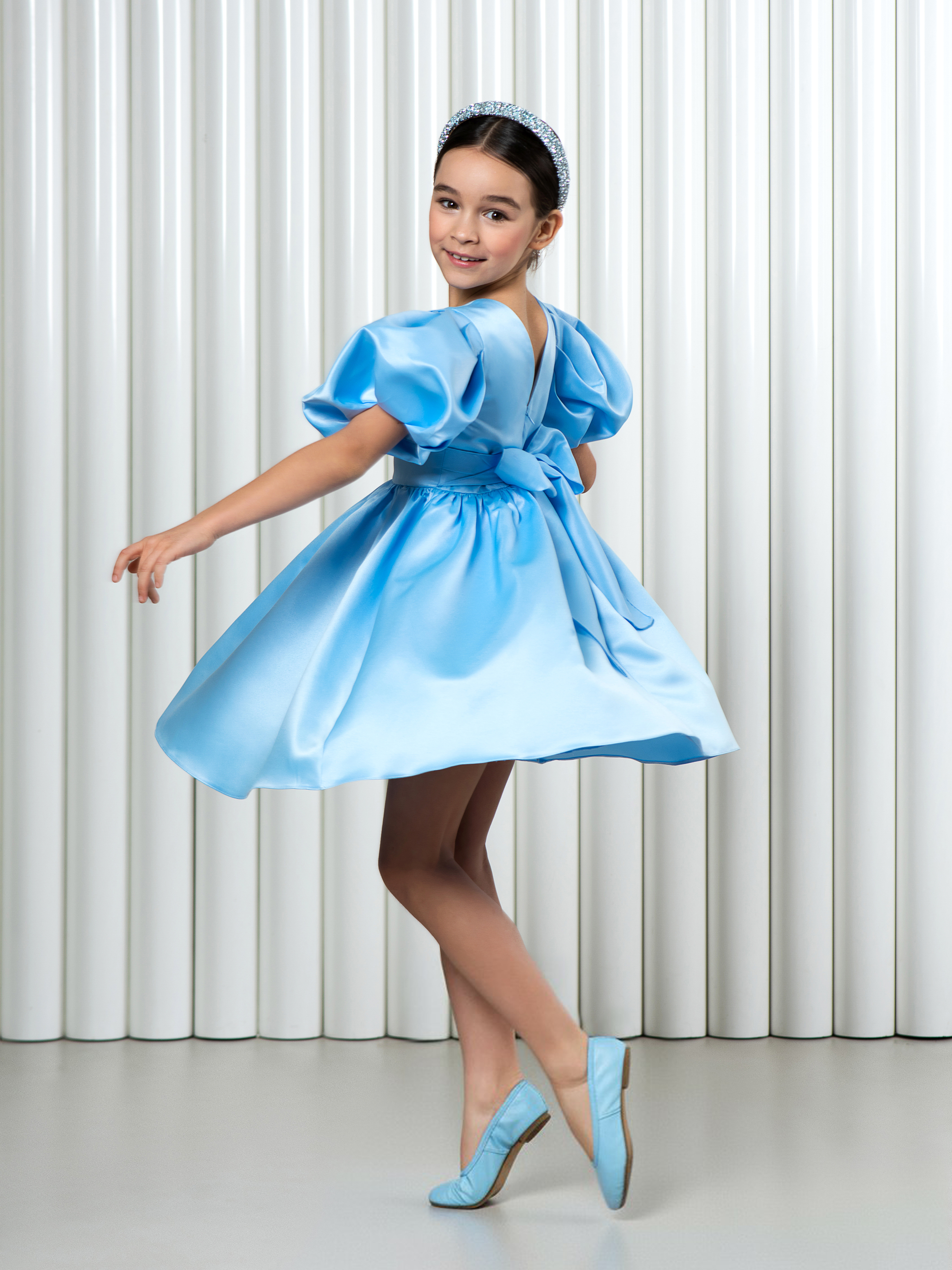 Платье LisaWeta D-143 голубой - фото 8