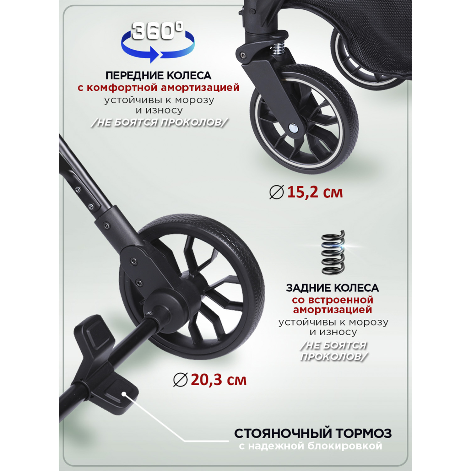 Коляска прогулочная BabyCare Venetto Оливковый хаки - фото 5