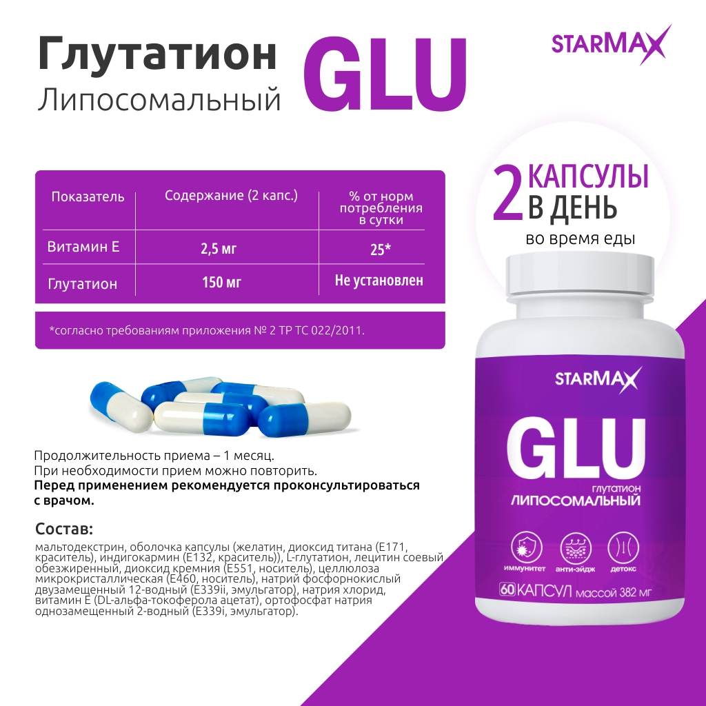 БАД VECTOR-MEDICA Глутатион липосомальный 382 мг №60 капс. - фото 8