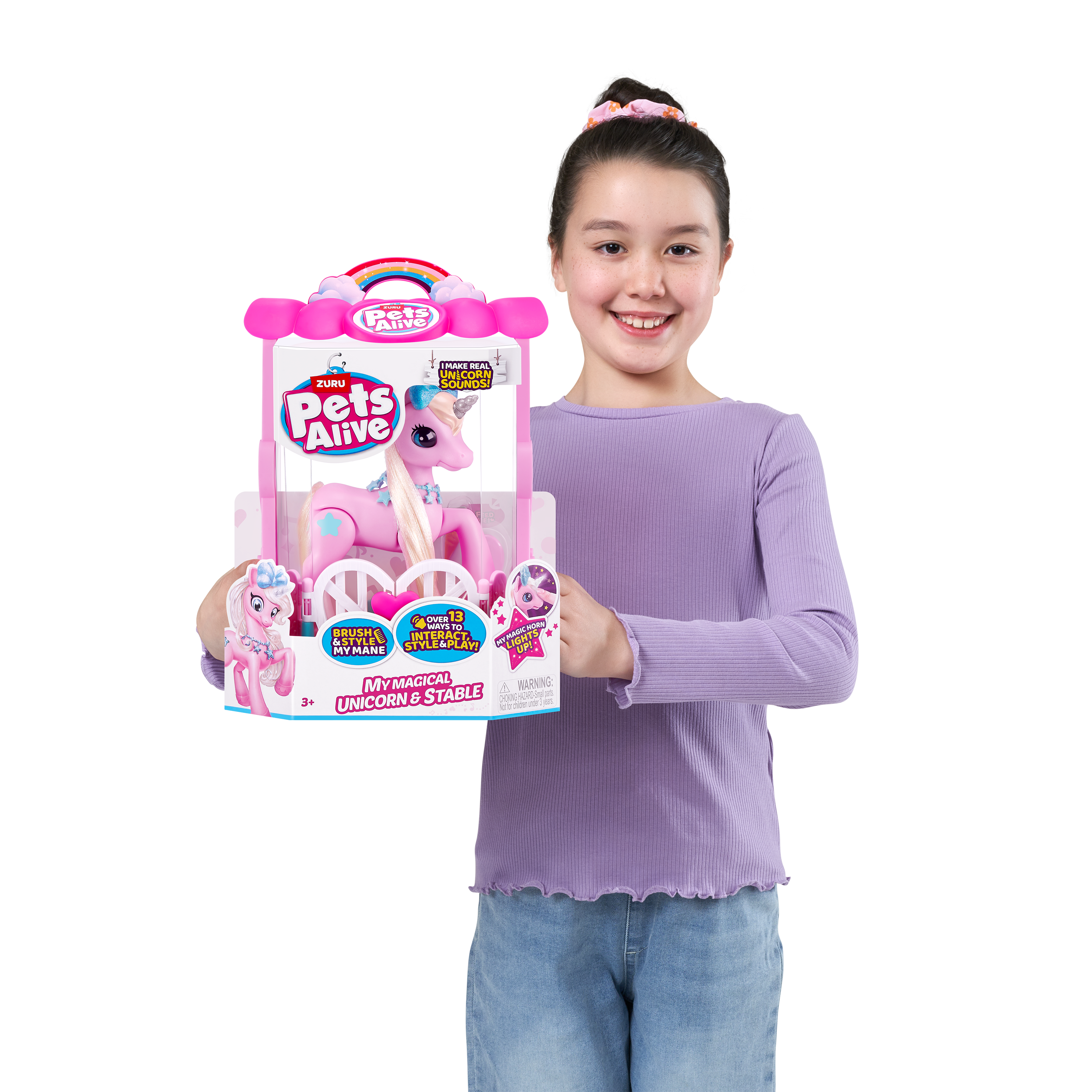 Игровой набор Zuru Pets Alive Единорог со светом и звуком - фото 3