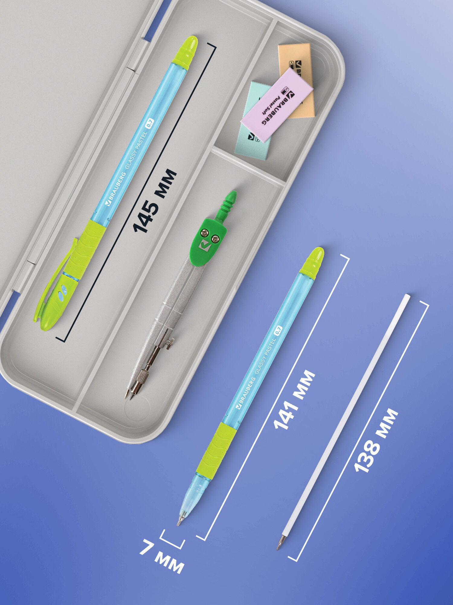 Ручка шариковая Brauberg 4 шт. - фото 4