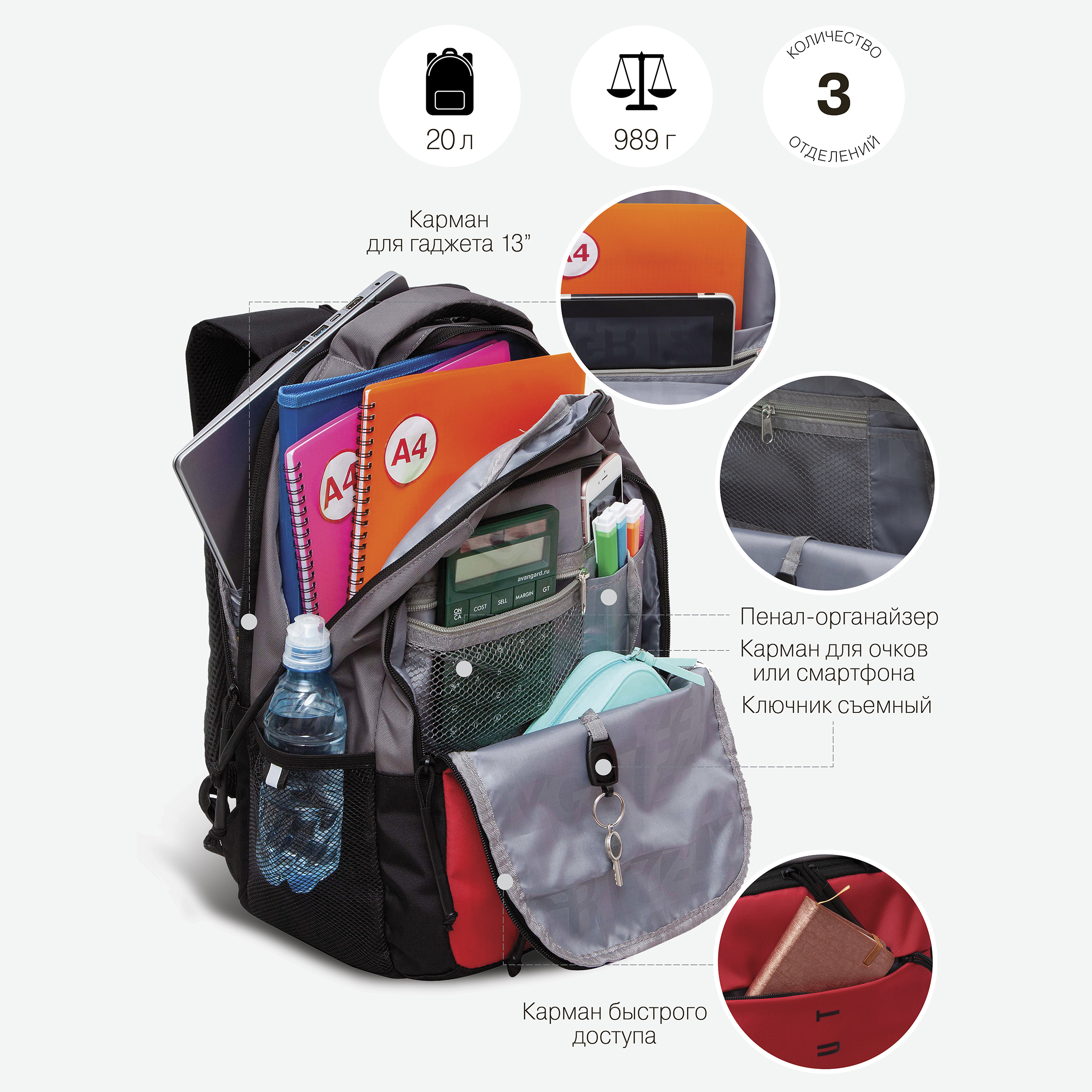 Рюкзак Grizzly - фото 6