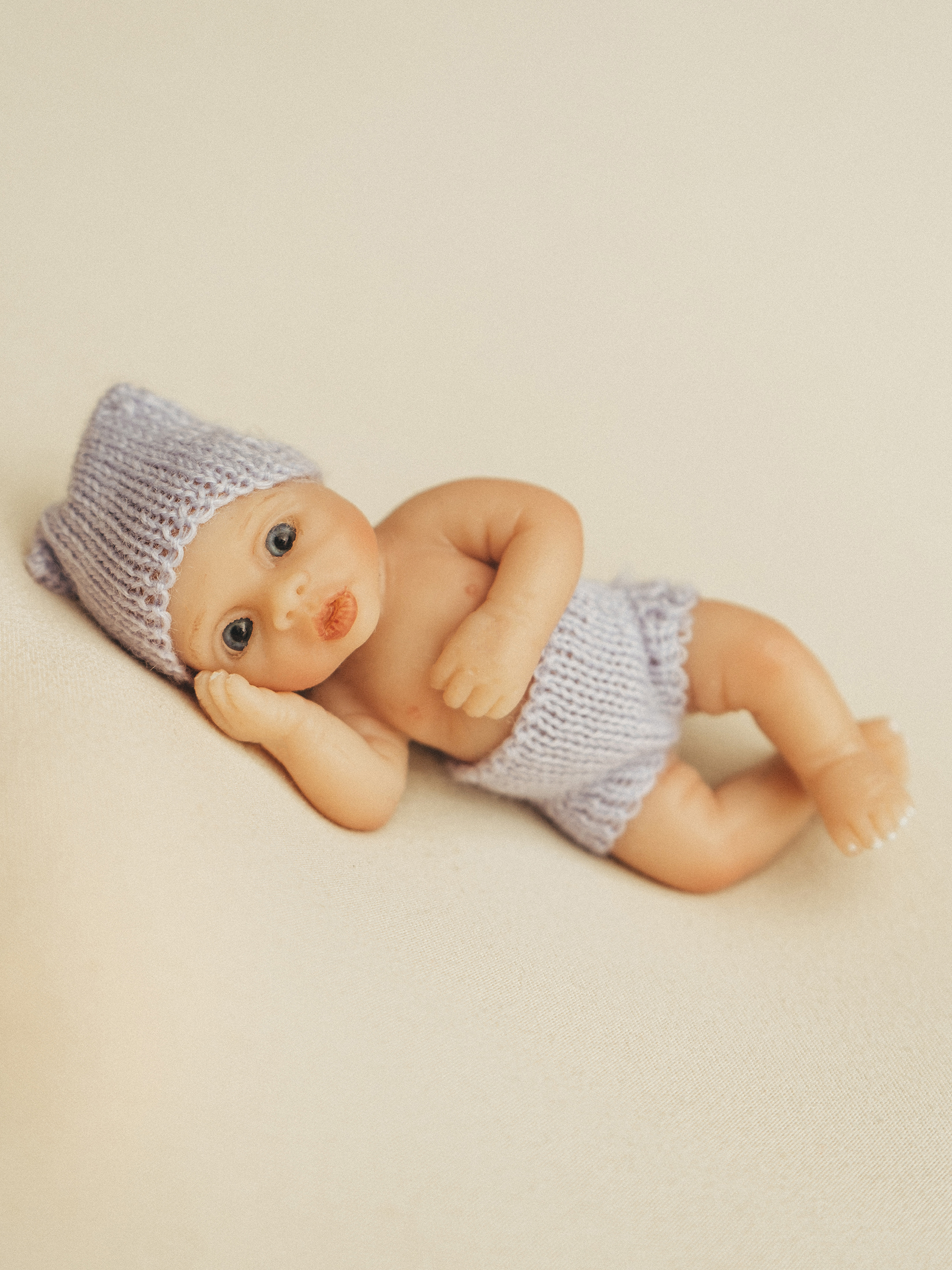 Кукла мини Magic Manufactory Magic baby Пупс Reborn голубой высота 12 см 4631165602271 - фото 1