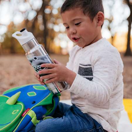 Детская термобутылка Klean Kanteen Insulated Kid Classic Narrow 12oz Mr. Shark 355 мл
