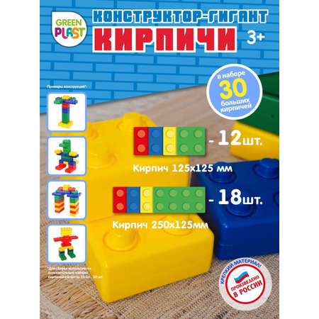 Конструктор Green Plast Кирпичи блочный