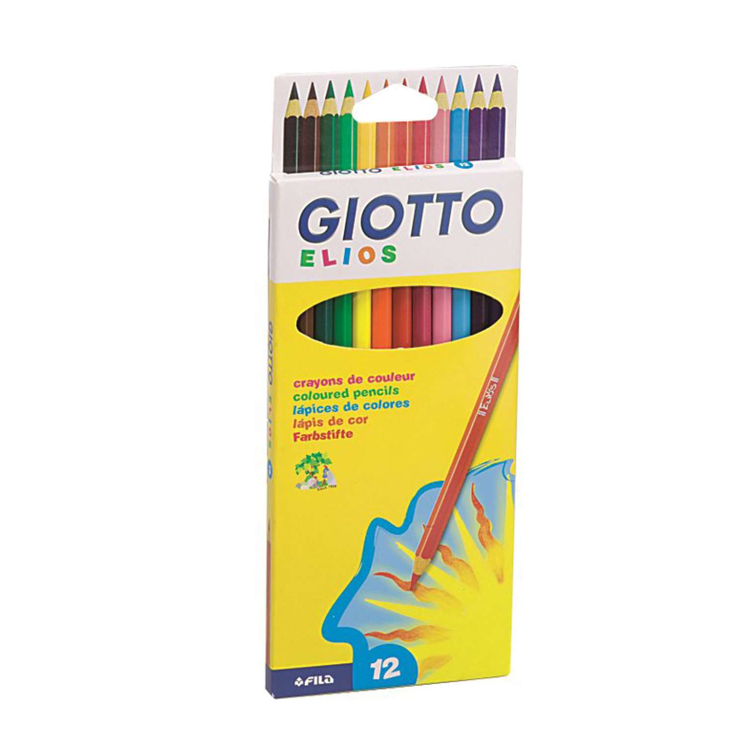 Карандаши цветные GIOTTO 12 шт. - фото 1