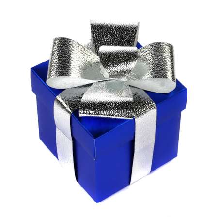 Коробка подарочная Grand Gift картонная самосборная Комплит с бантом 15х15х15 см набор из 2х шт серебро+золото